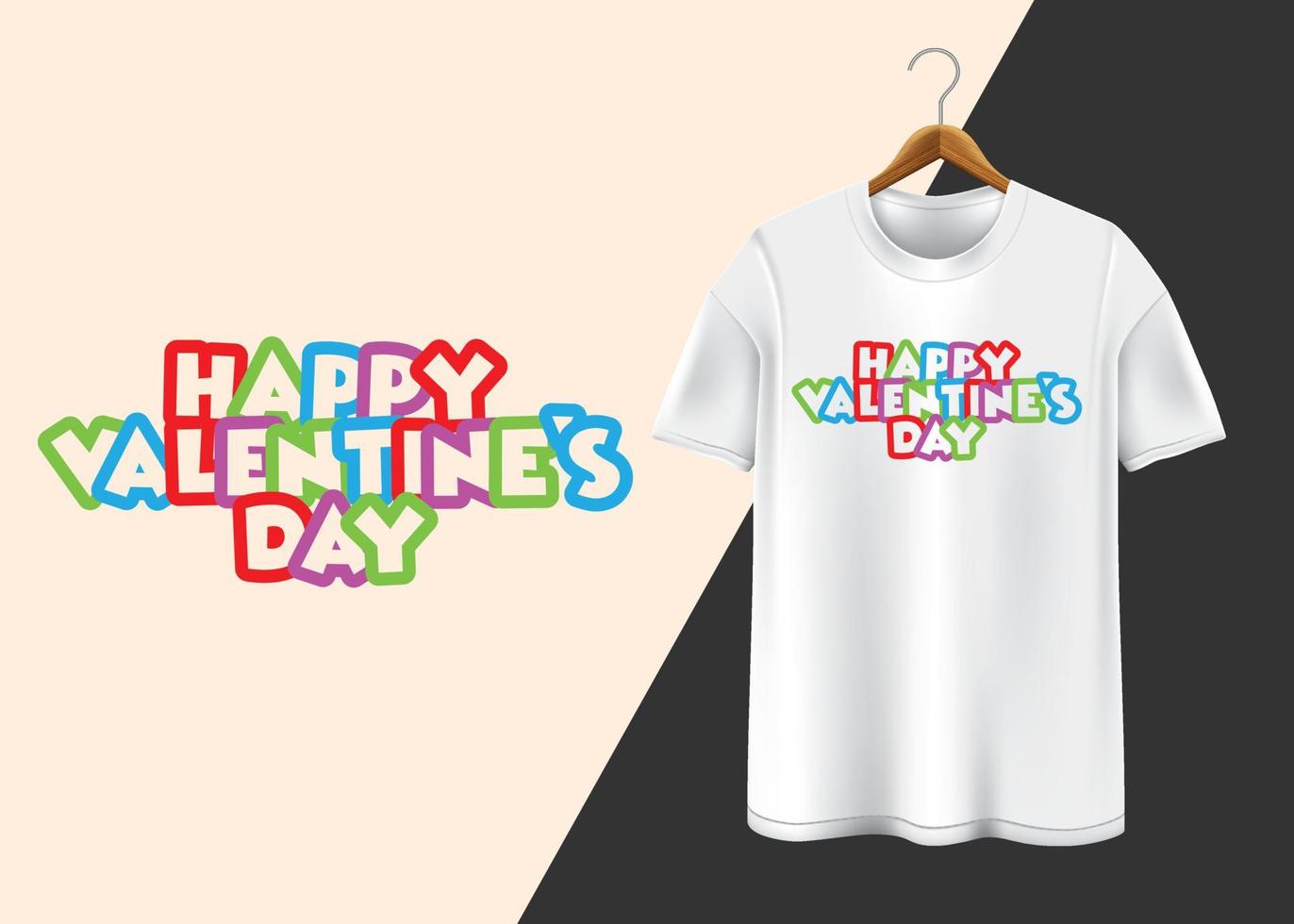 contento San Valentino giorno tipografia maglietta design vettore