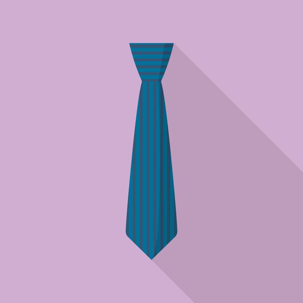 a strisce cravatta icona, piatto stile vettore