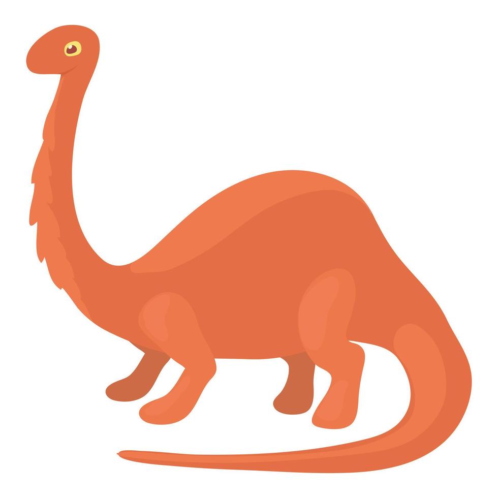 Apatosaurus dinosauro icona, cartone animato stile vettore