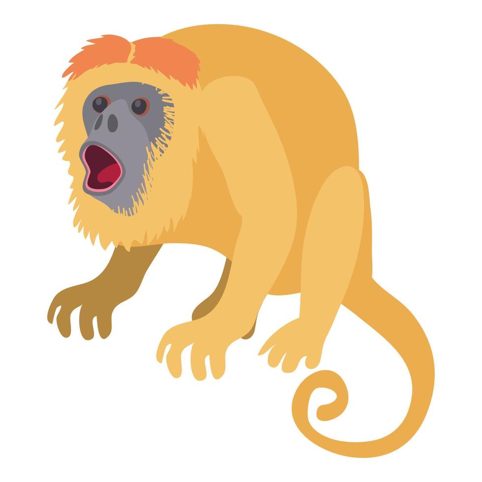 sorpreso scimmia icona, cartone animato stile vettore