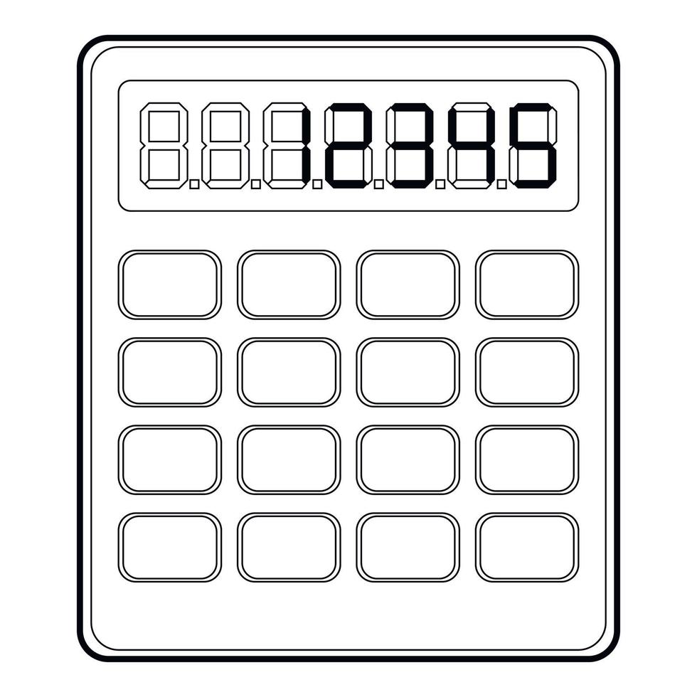 calcolatrice icona, schema stile vettore