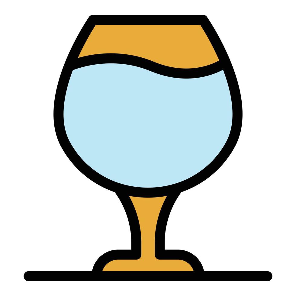 Brandy bicchiere icona colore schema vettore