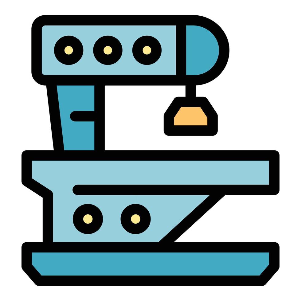 cnc tornio icona colore schema vettore