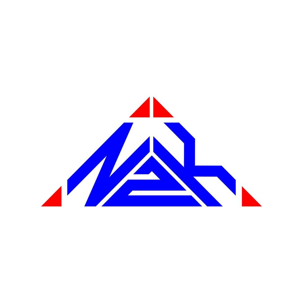 nzk lettera logo creativo design con vettore grafico, nzk semplice e moderno logo.