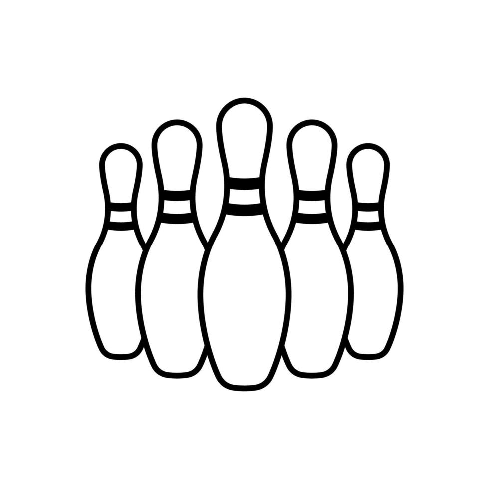 perno bowling icona isolato su bianca sfondo vettore