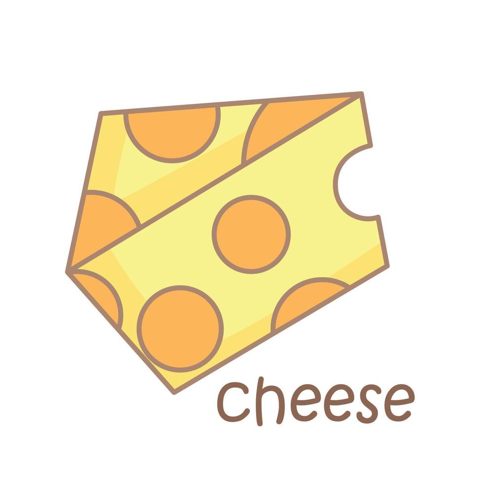 alfabeto c per formaggio vocabolario illustrazione vettore clipart