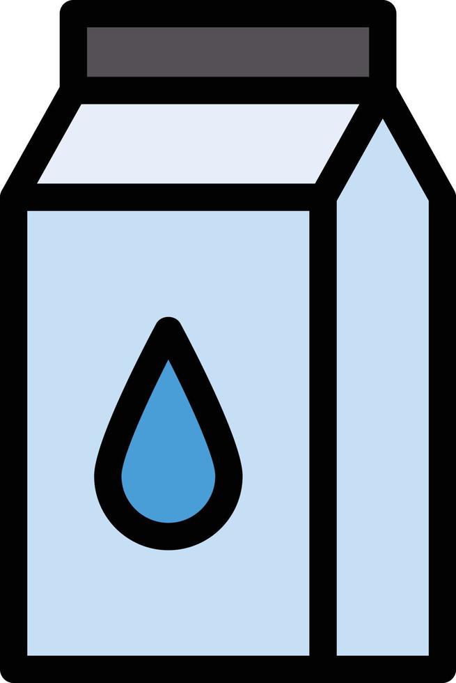 illustrazione vettoriale del pacchetto di latte su uno sfondo. simboli di qualità premium. icone vettoriali per il concetto e la progettazione grafica.