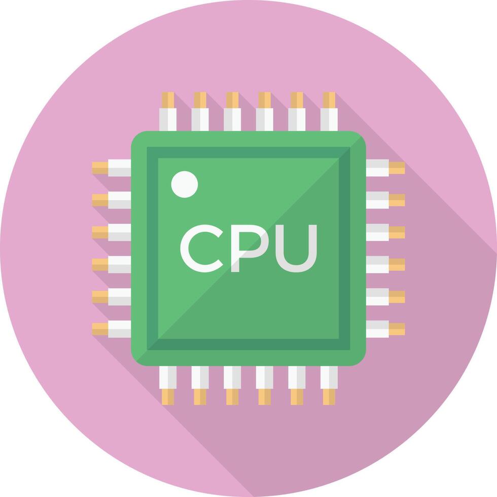 illustrazione vettoriale della cpu su uno sfondo. simboli di qualità premium. icone vettoriali per il concetto e la progettazione grafica.