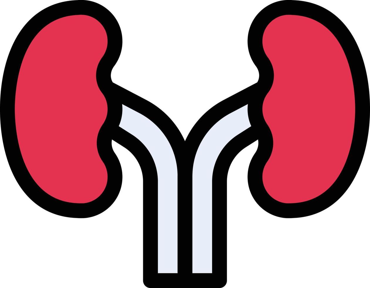 illustrazione vettoriale del rene su uno sfondo. simboli di qualità premium. icone vettoriali per il concetto e la progettazione grafica.