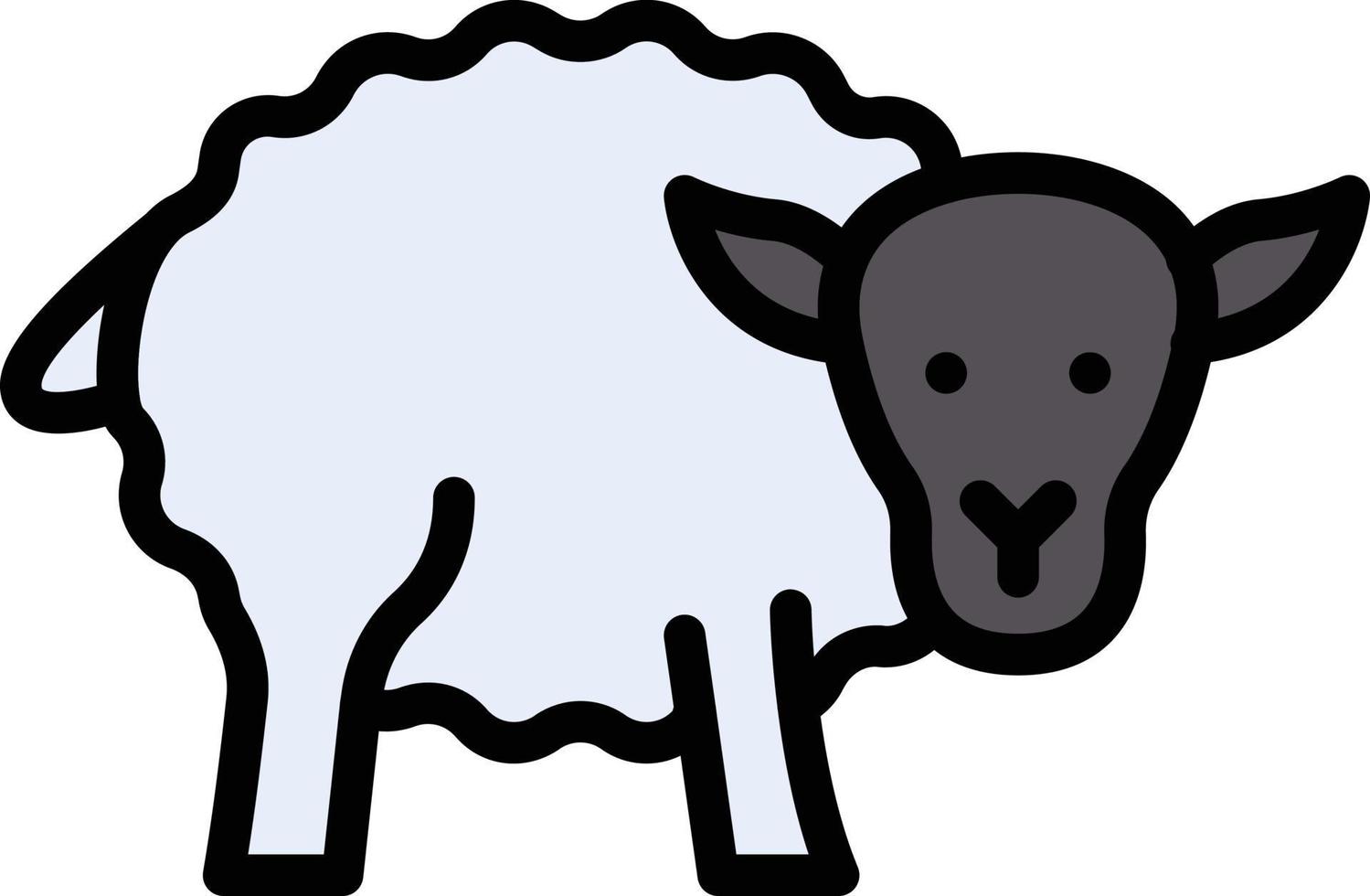 illustrazione vettoriale di pecore su uno sfondo. simboli di qualità premium. icone vettoriali per il concetto e la progettazione grafica.
