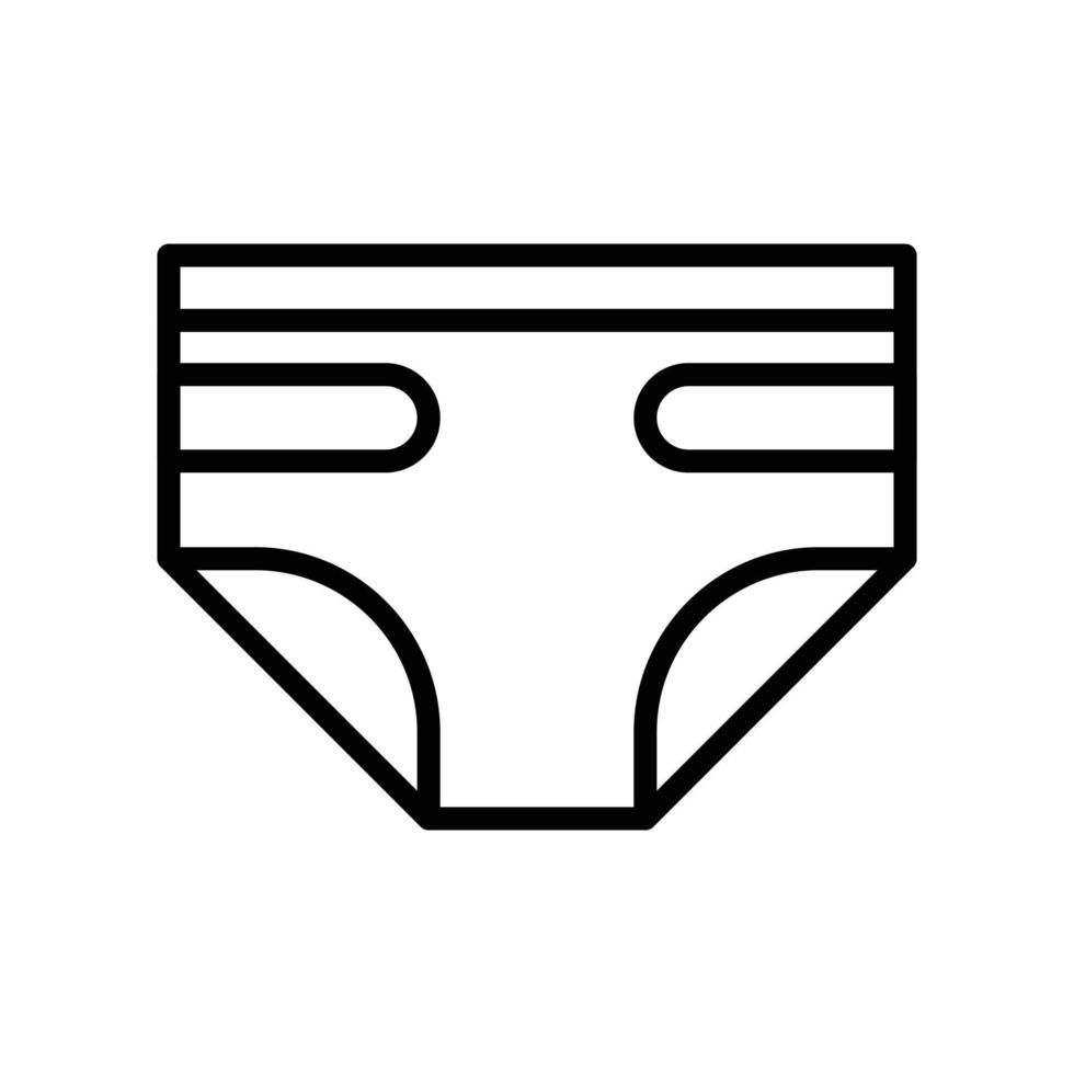 illustrazione vettoriale del pannolino su uno sfondo. simboli di qualità premium. icone vettoriali per il concetto e la progettazione grafica.