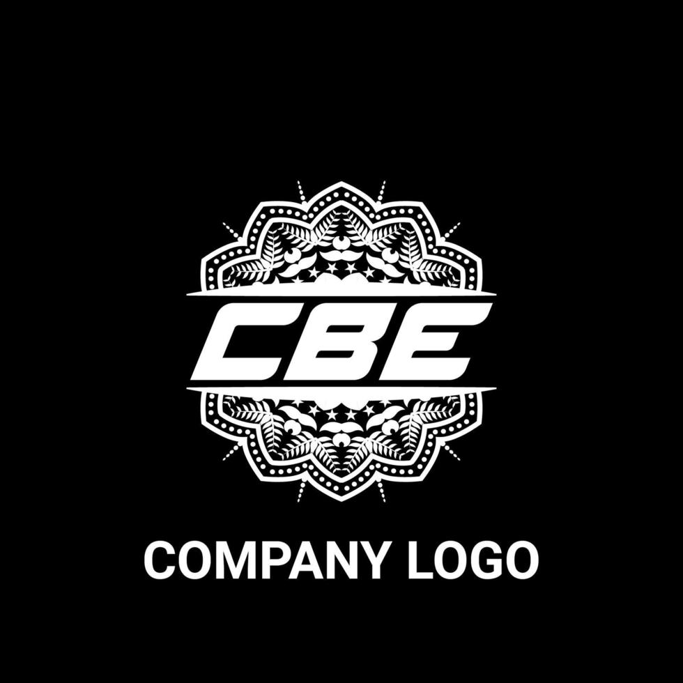 cbe lettera reali mandala forma logo. cbe spazzola arte logo. cbe logo per un' azienda, attività commerciale, e commerciale uso. vettore