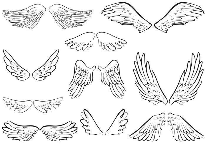 Vettori di ali d'angelo
