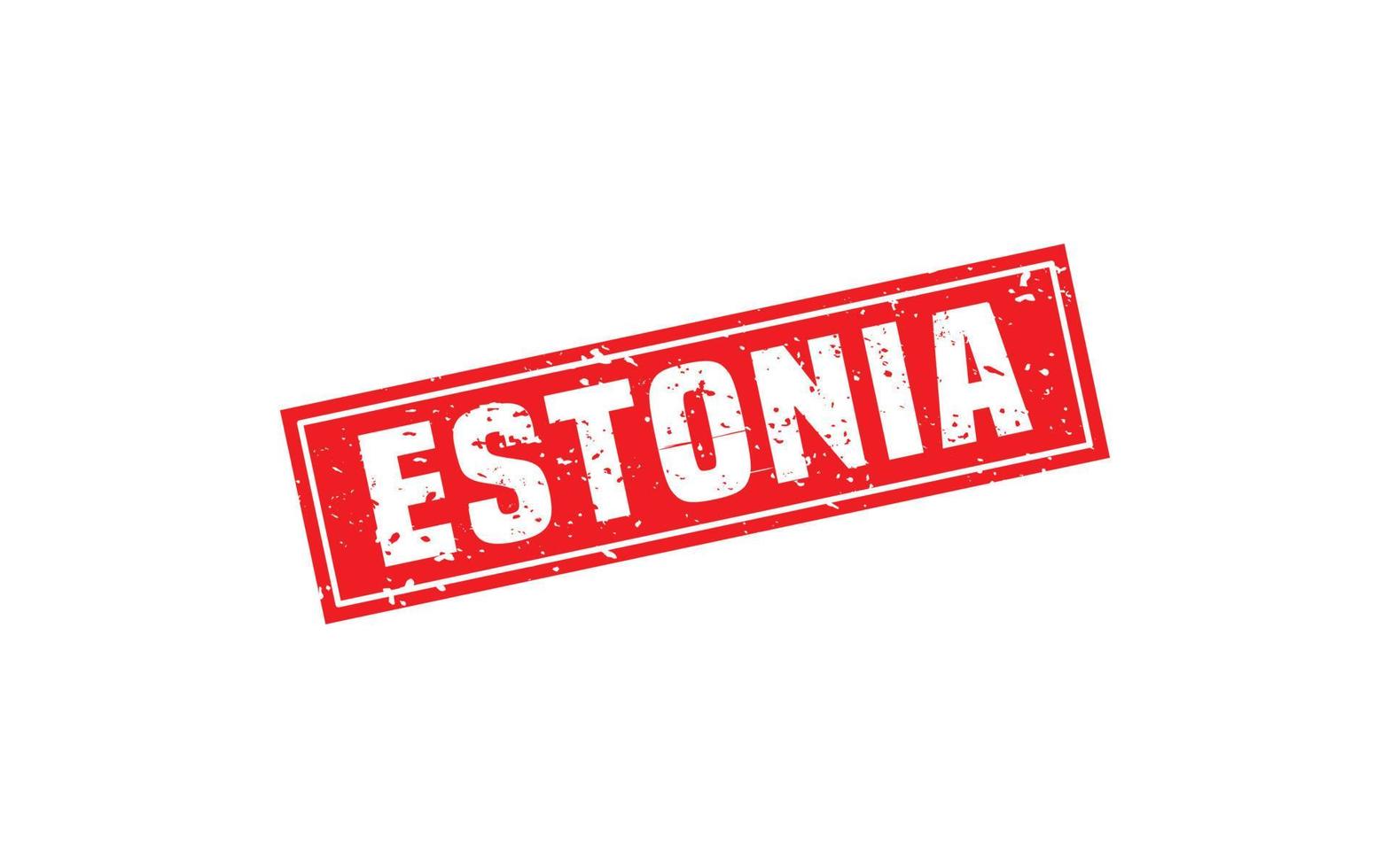 Estonia francobollo gomma da cancellare con grunge stile su bianca sfondo vettore