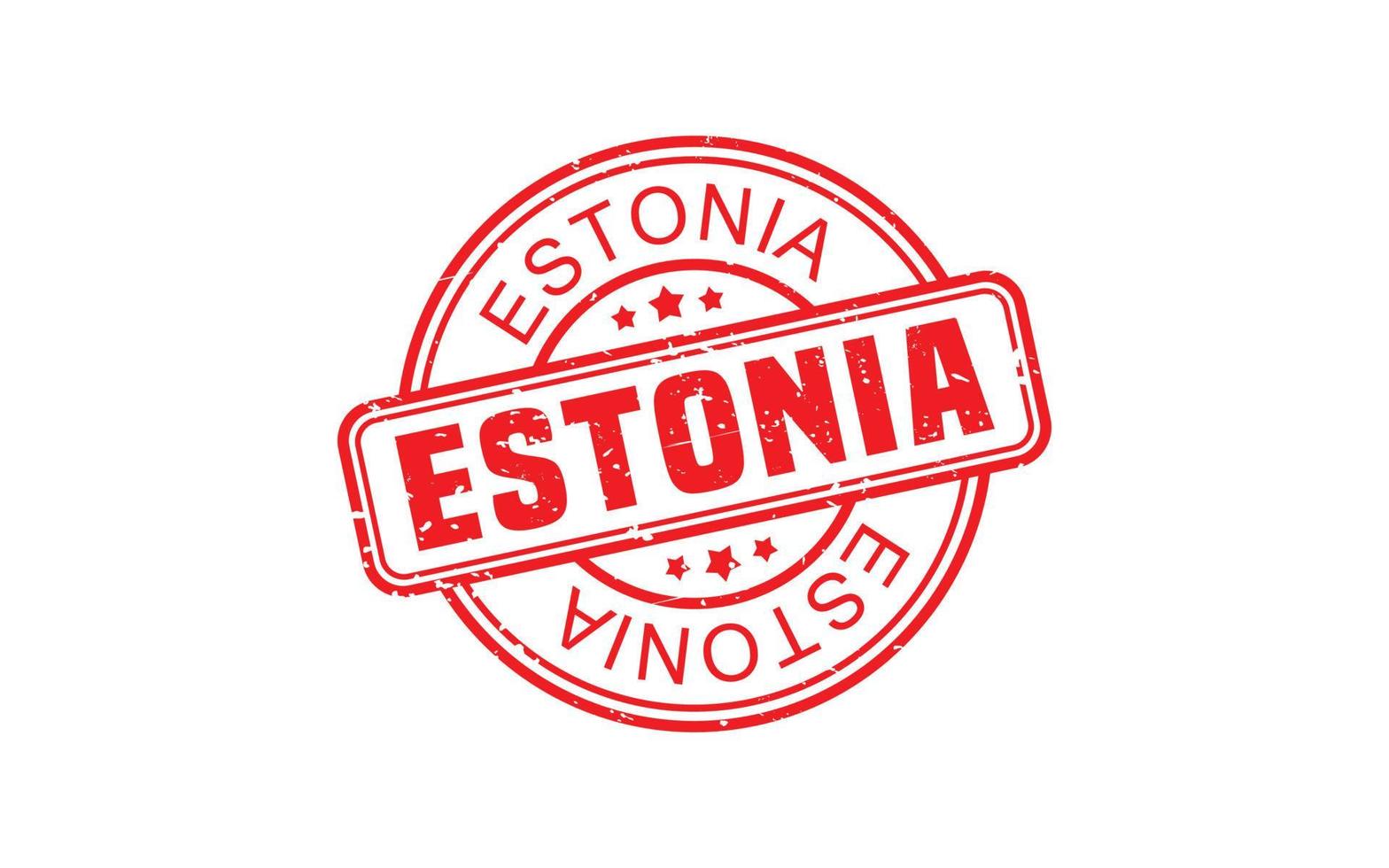 Estonia francobollo gomma da cancellare con grunge stile su bianca sfondo vettore