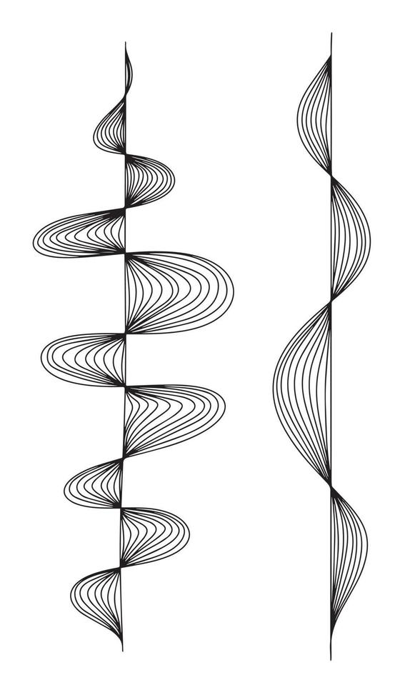 astratto mano disegnare elementi a partire dal onda. vettore illustrazione.