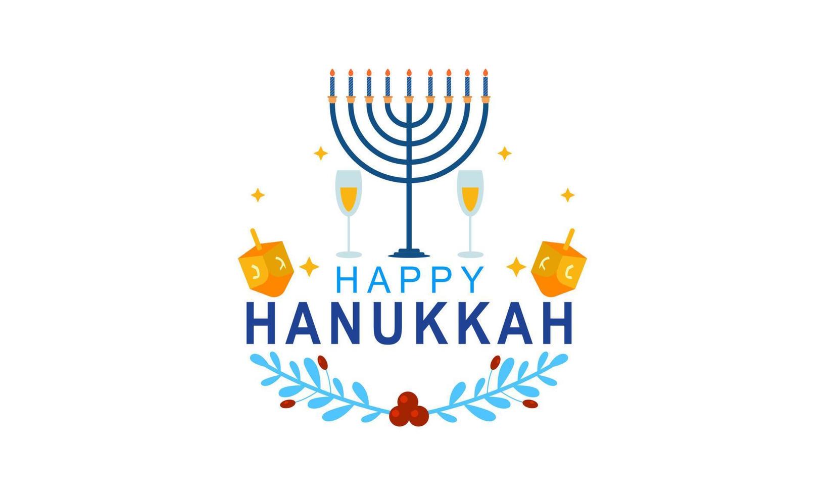 hanukkah menora. contento ebraico vacanza hanukkah concetto vettore