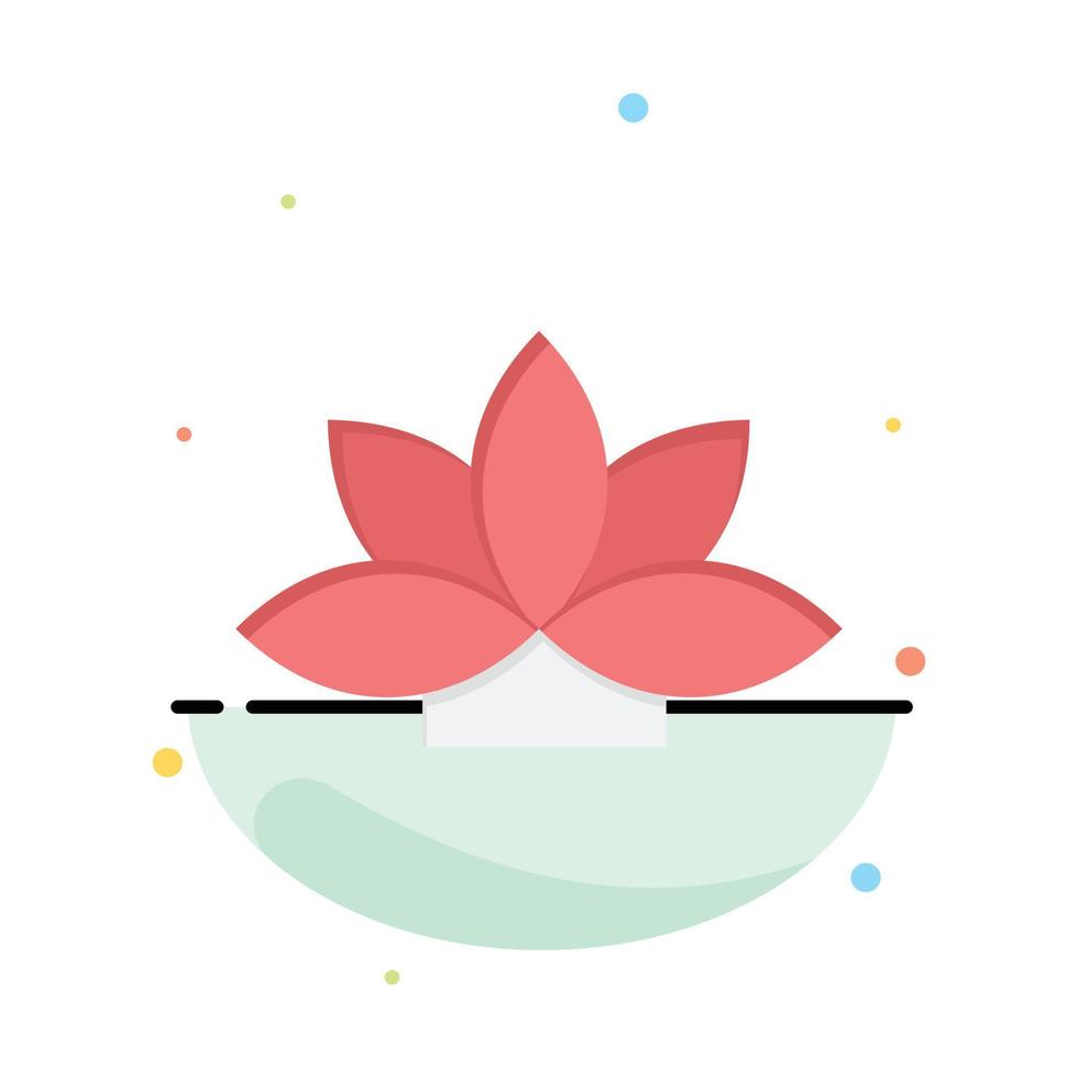 fiore India loto pianta astratto piatto colore icona modello vettore