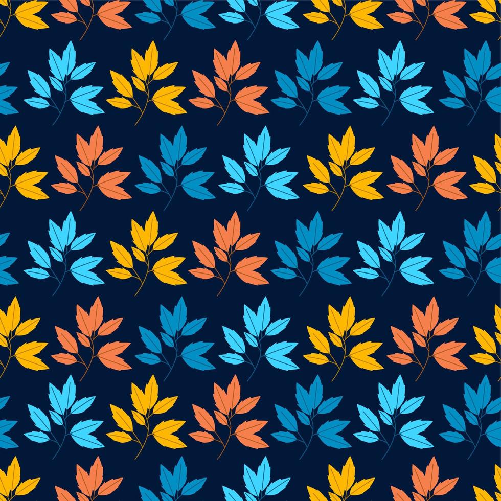 autunno le foglie senza soluzione di continuità modello sfondo impostato vettore