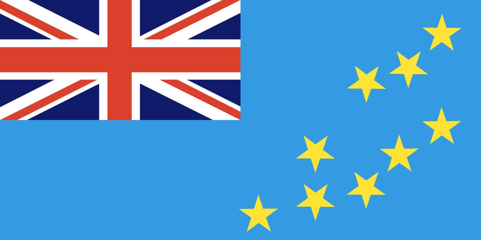 tuvalu bandiera. ufficiale colori e proporzioni. vettore