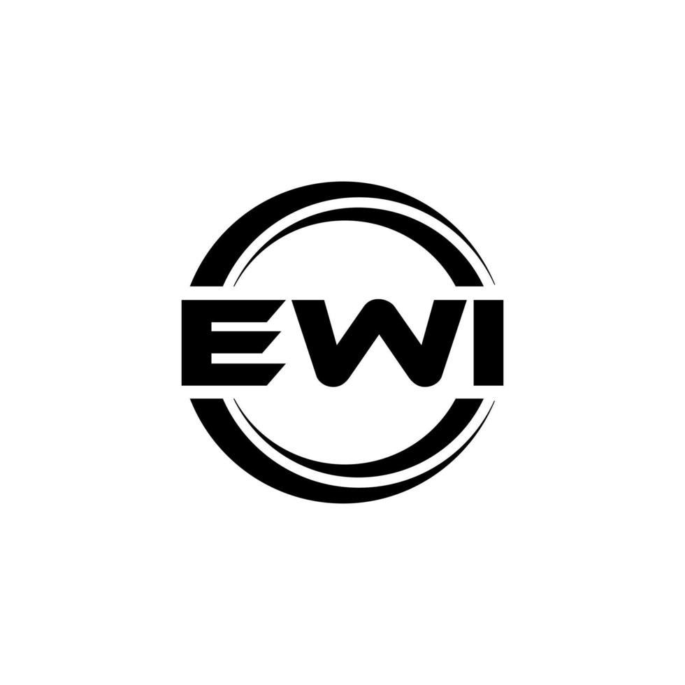 ewi lettera logo design nel illustrazione. vettore logo, calligrafia disegni per logo, manifesto, invito, eccetera.