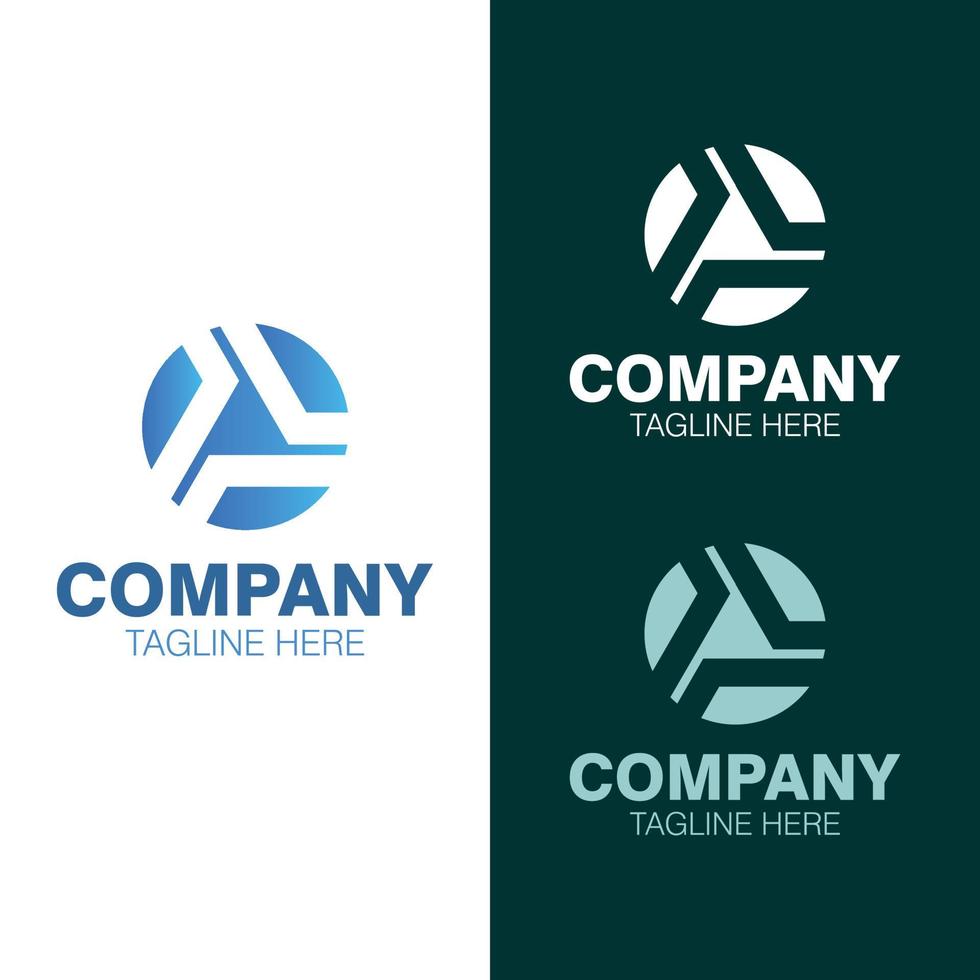 astratto aziendale il branding logo disegno, modello design con sferico triangolo geometria vettore