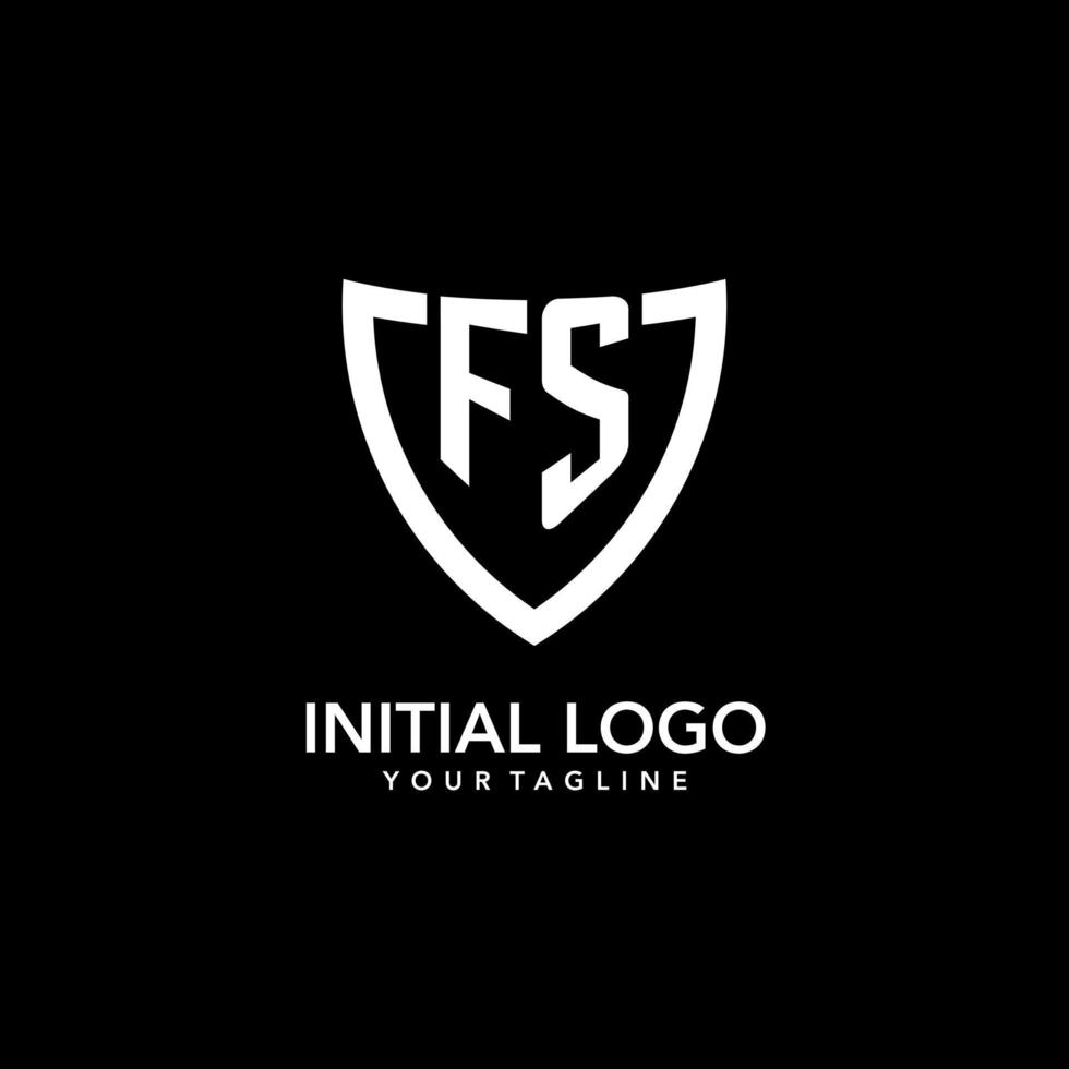 fs monogramma iniziale logo con pulito moderno scudo icona design vettore