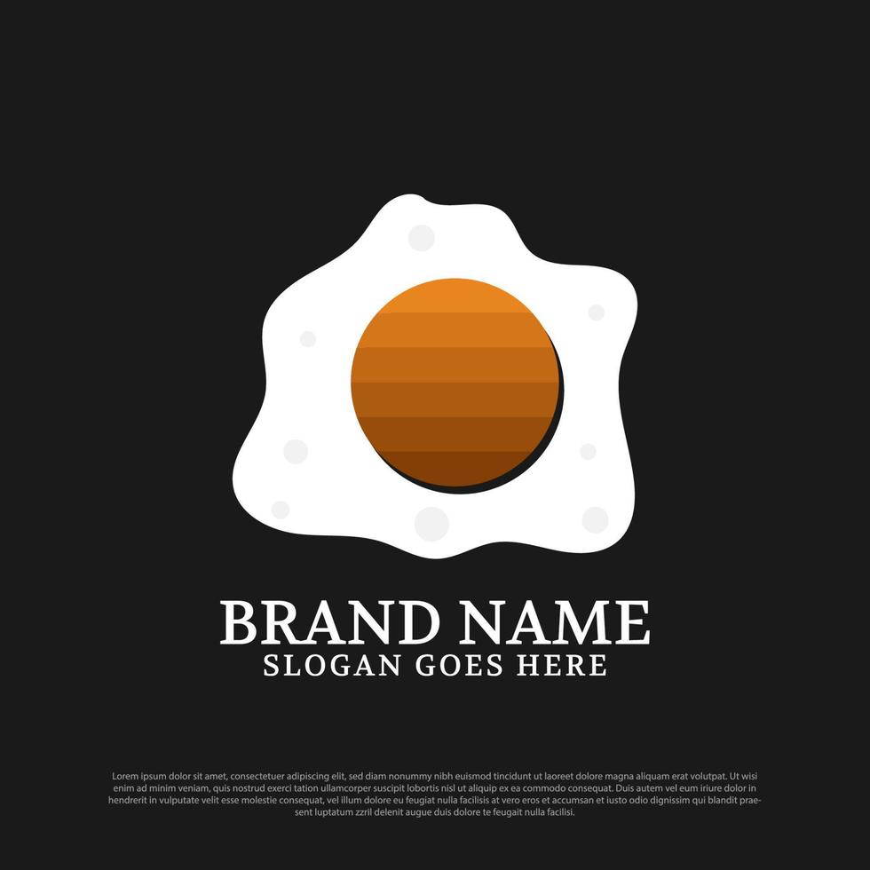 uovo tramonto logo design ispirazione, prima colazione vettore icona, migliore per cibo e bevanda marca idea