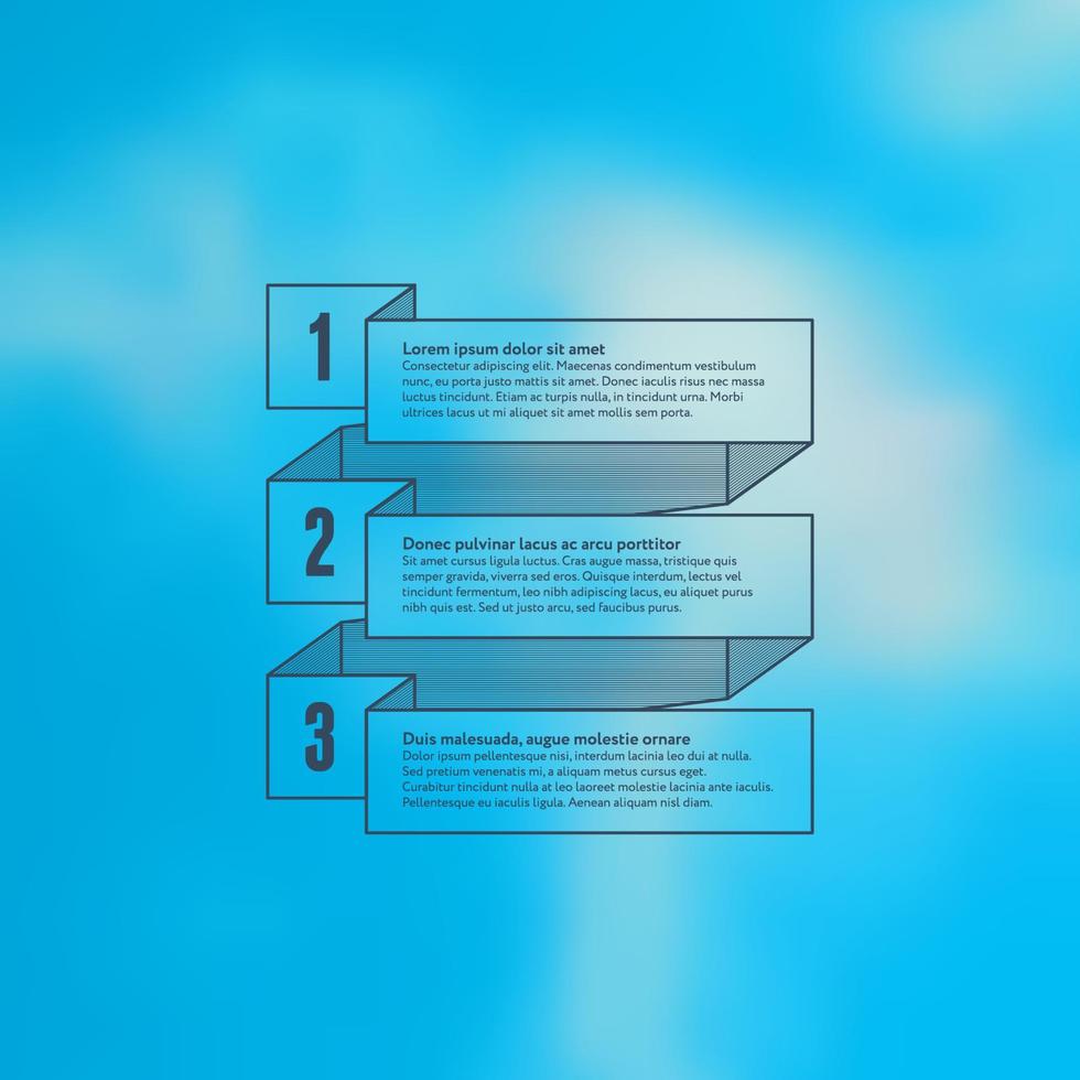 numerato attività commerciale Infografica con colorato sfocato sfondo vettore