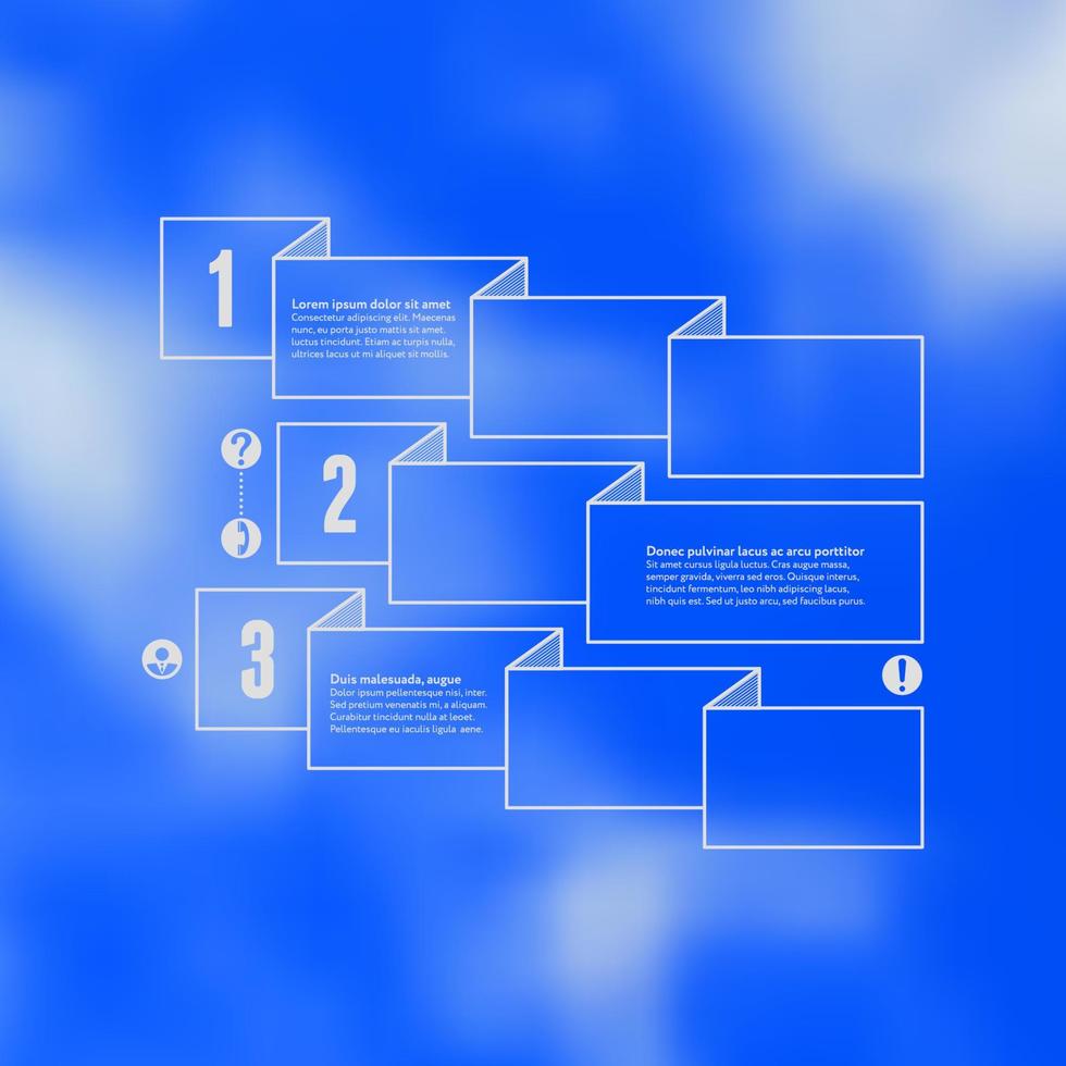 numerato attività commerciale Infografica con colorato sfocato sfondo vettore