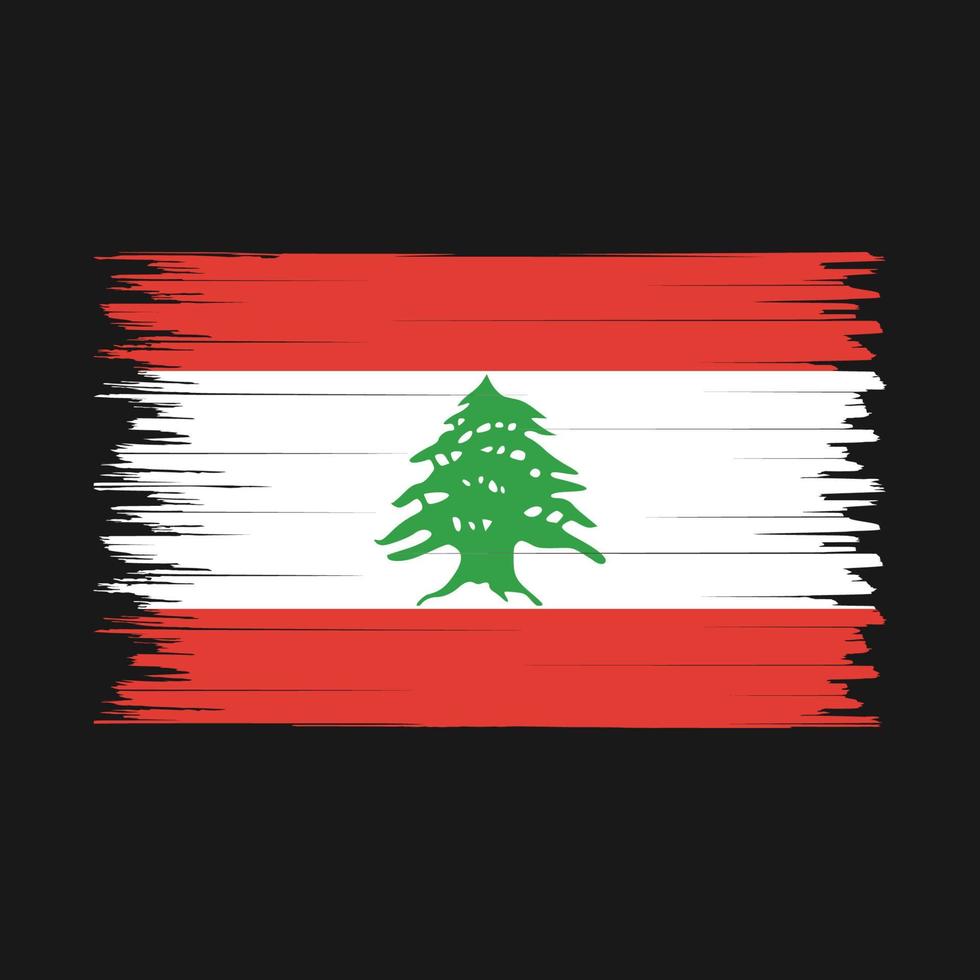 pennello bandiera libano vettore