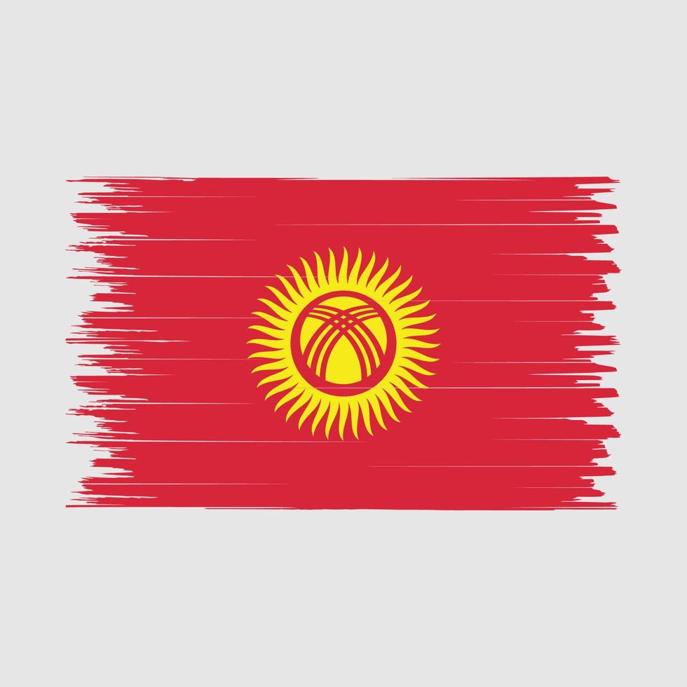 pennello bandiera kirghizistan vettore