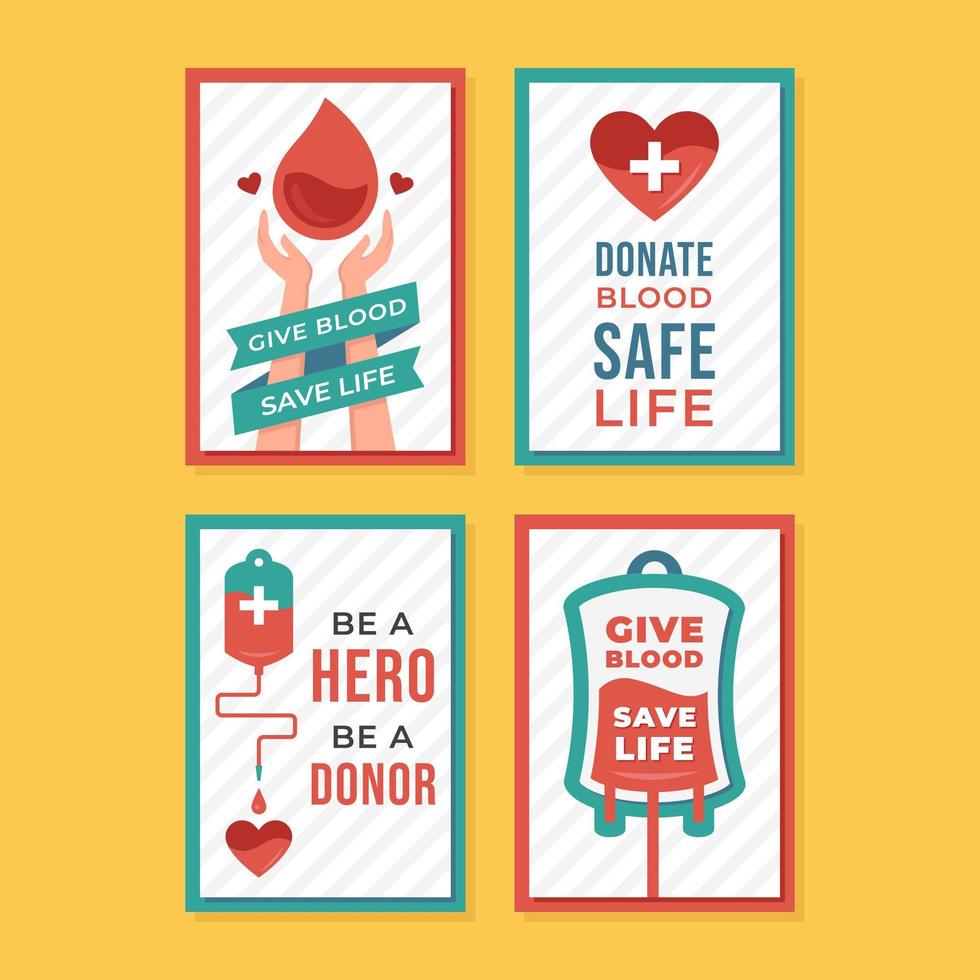 poster di sensibilizzazione sulla donazione di sangue vettore