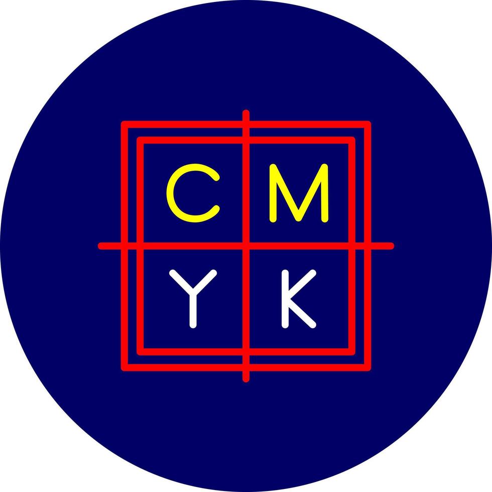 CMYK creativo icona design vettore