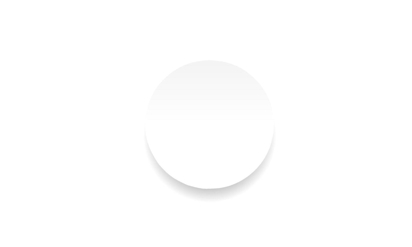 pulito e minimalista bianca cerchio 3d sfondo vettore
