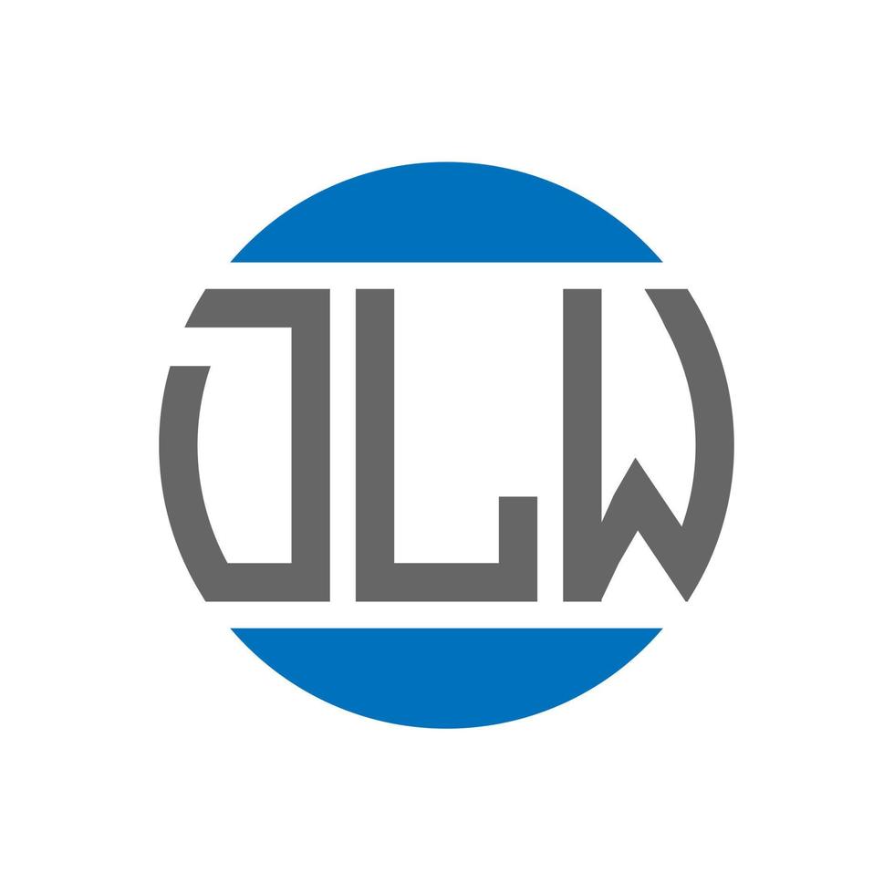 dlw lettera logo design su bianca sfondo. dlw creativo iniziali cerchio logo concetto. dlw lettera design. vettore