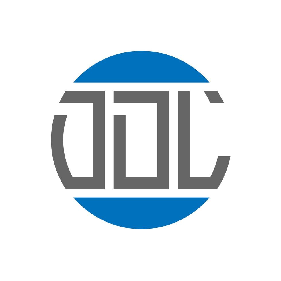 ddl lettera logo design su bianca sfondo. ddl creativo iniziali cerchio logo concetto. ddl lettera design. vettore
