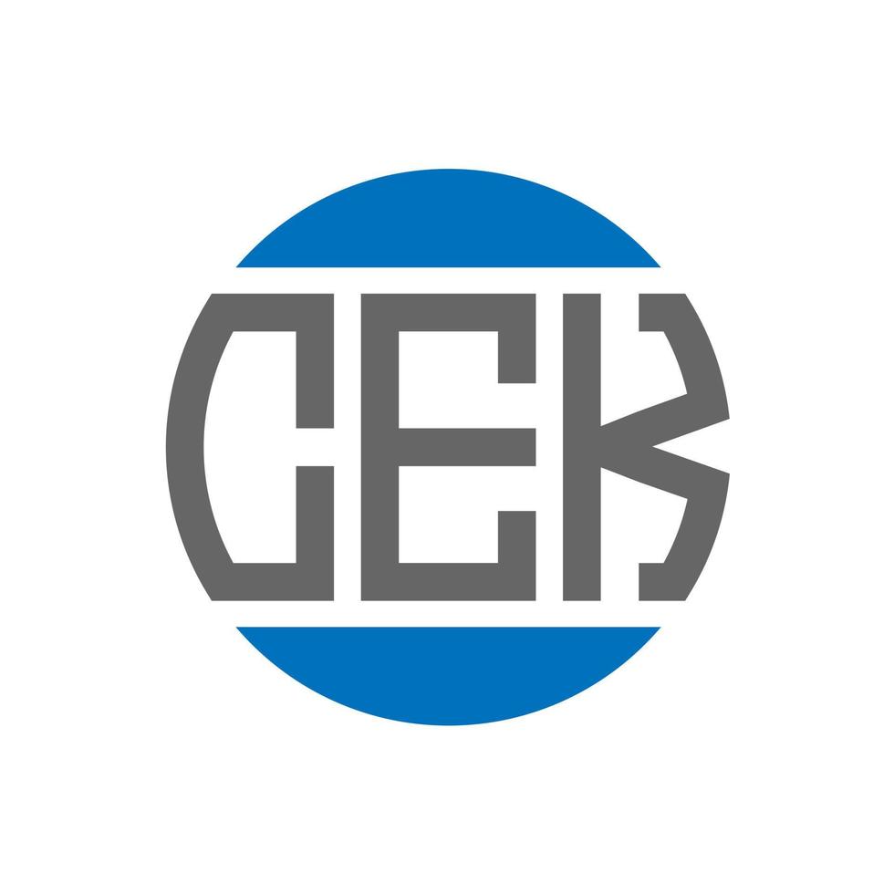 cek lettera logo design su bianca sfondo. cek creativo iniziali cerchio logo concetto. cek lettera design. vettore