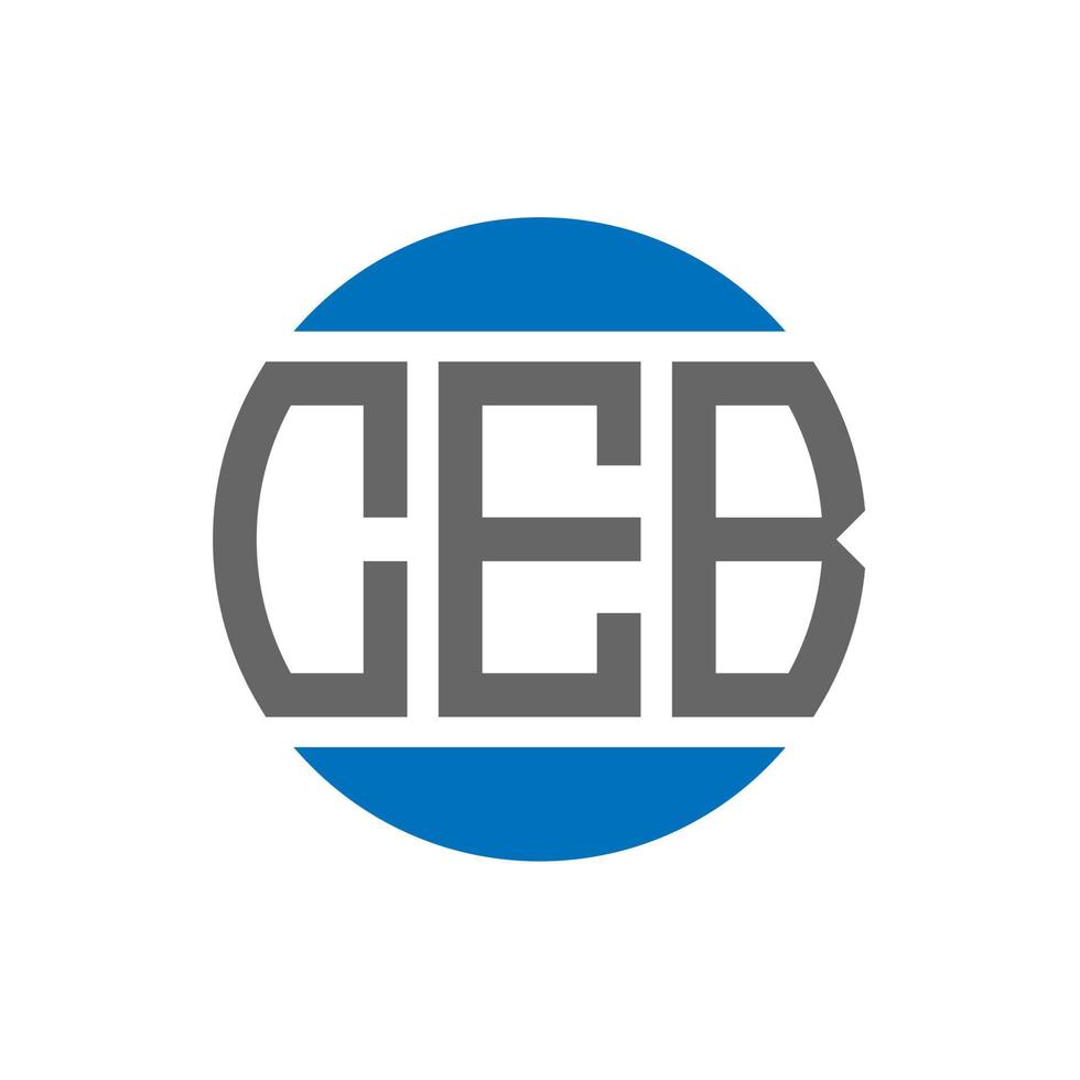 ceb lettera logo design su bianca sfondo. ceb creativo iniziali cerchio logo concetto. ceb lettera design. vettore