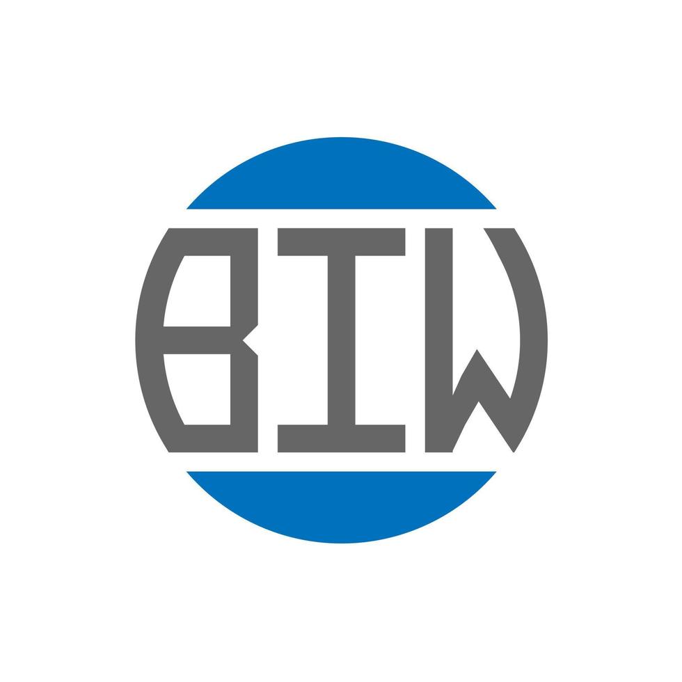 biw lettera logo design su bianca sfondo. biw creativo iniziali cerchio logo concetto. biw lettera design. vettore