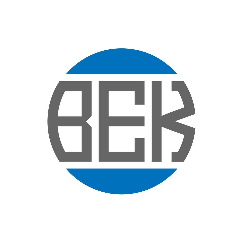 bek lettera logo design su bianca sfondo. bek creativo iniziali cerchio logo concetto. bek lettera design. vettore