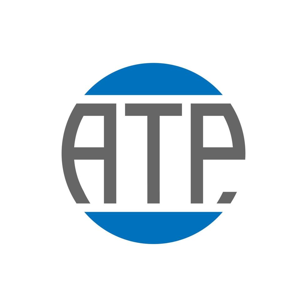 atp lettera logo design su bianca sfondo. atp creativo iniziali cerchio logo concetto. atp lettera design. vettore