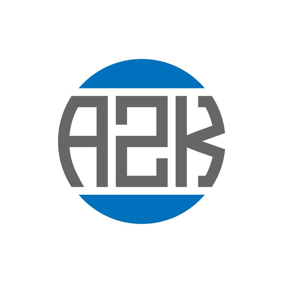 azk lettera logo design su bianca sfondo. azk creativo iniziali cerchio logo concetto. azk lettera design. vettore