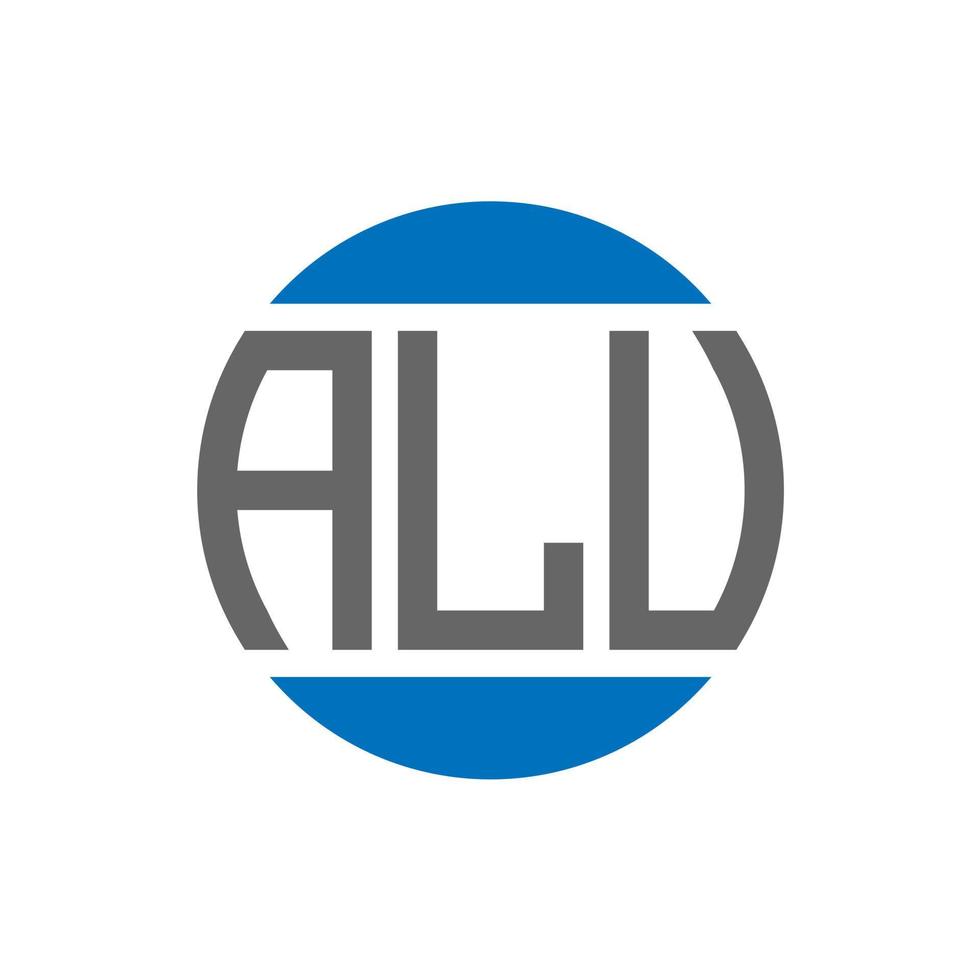 alu lettera logo design su bianca sfondo. alu creativo iniziali cerchio logo concetto. alu lettera design. vettore