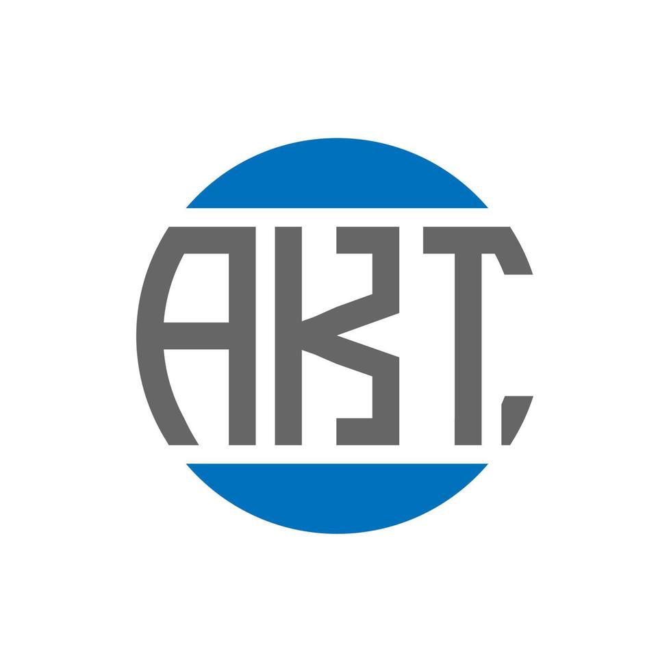 akt lettera logo design su bianca sfondo. akt creativo iniziali cerchio logo concetto. akt lettera design. vettore