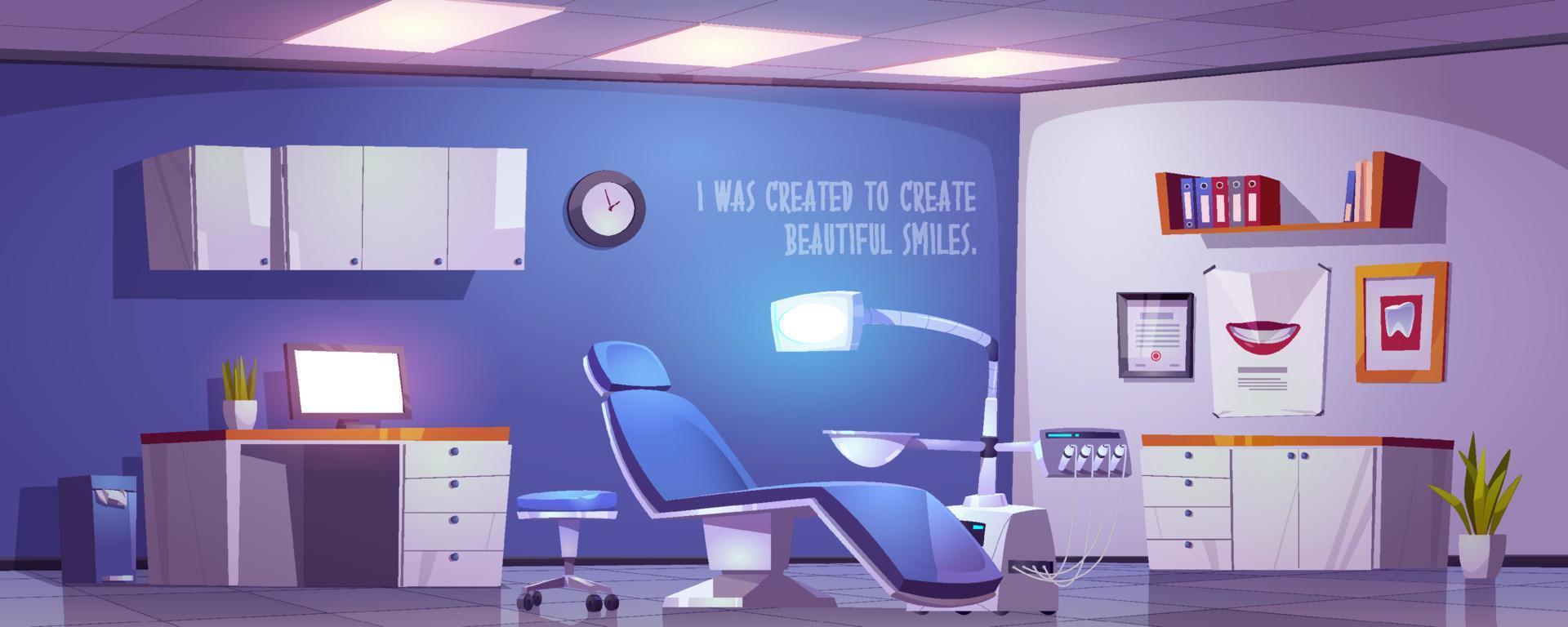 dentista ufficio, dentale pratica camera interno vettore