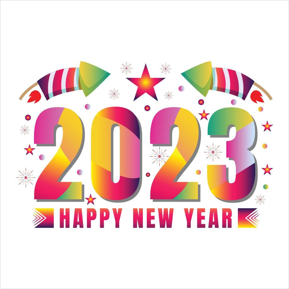 felice anno nuovo 2023 vettore