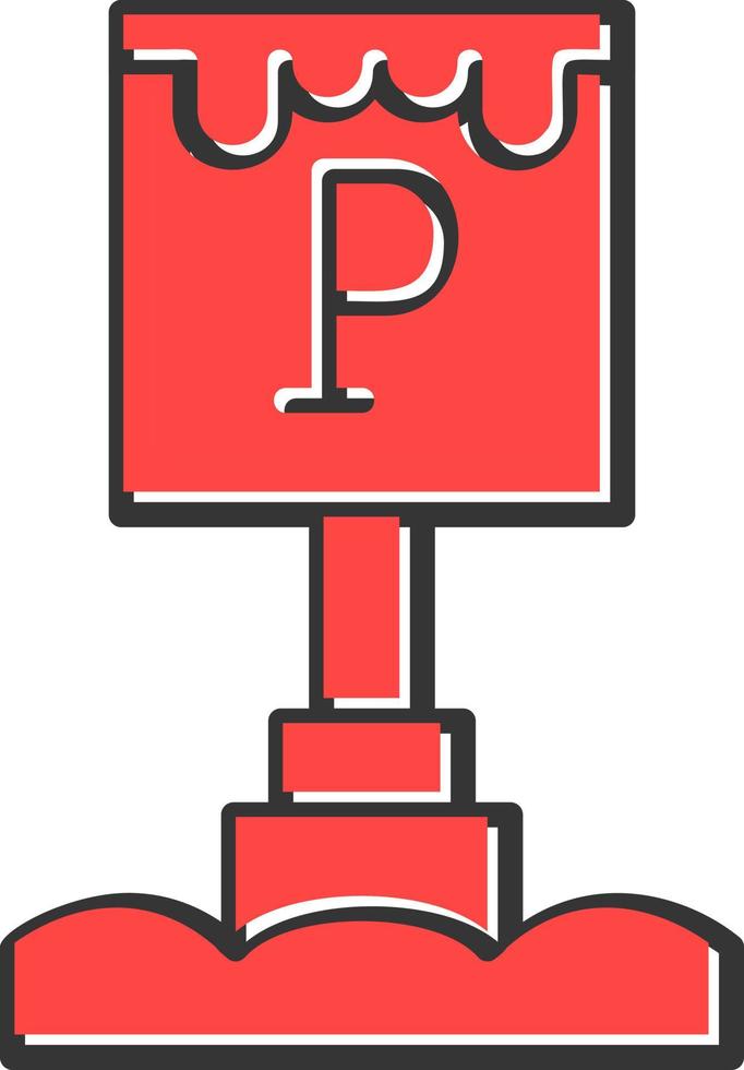 parcheggio cartello creativo icona design vettore