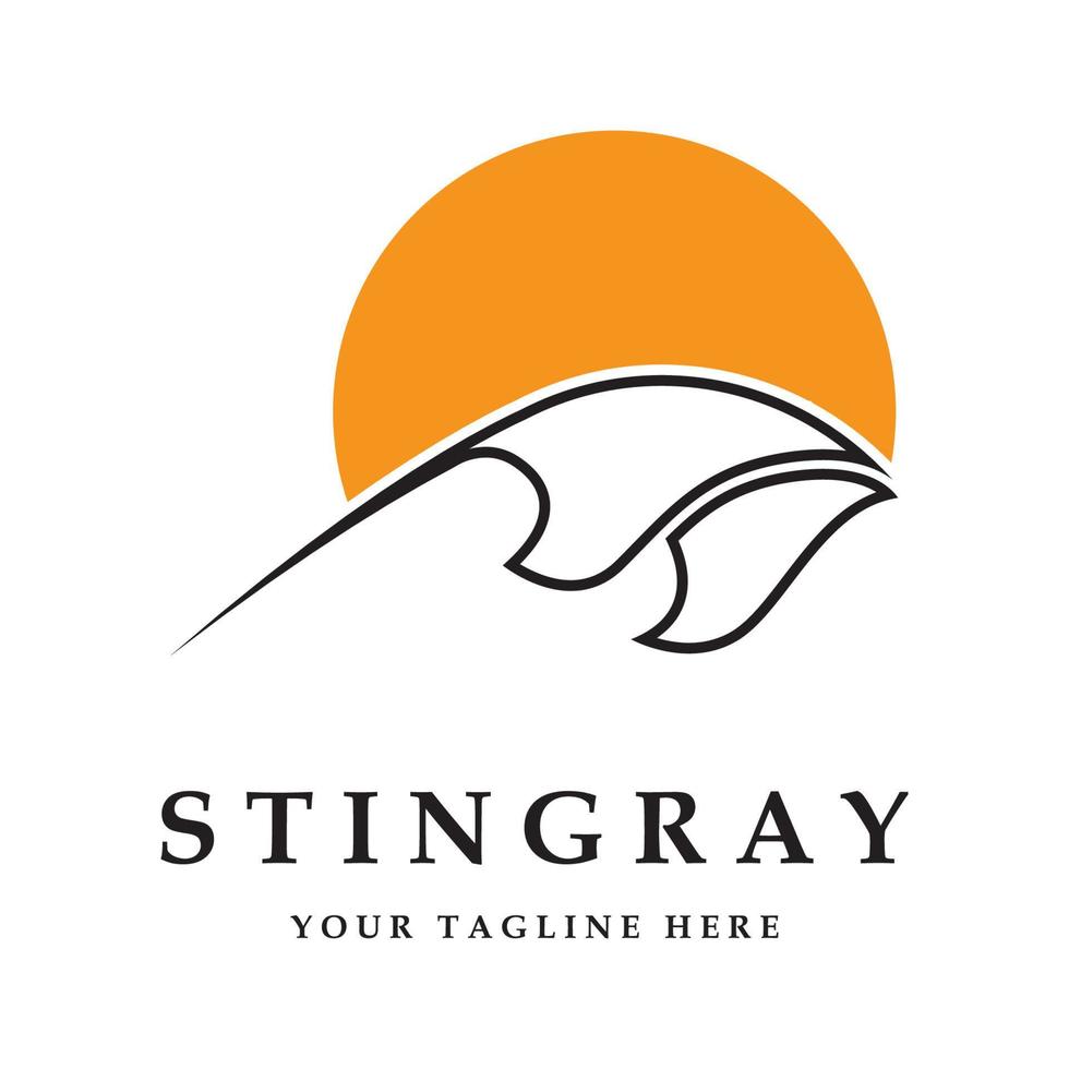 Stingray logo e vettore con slogan modello