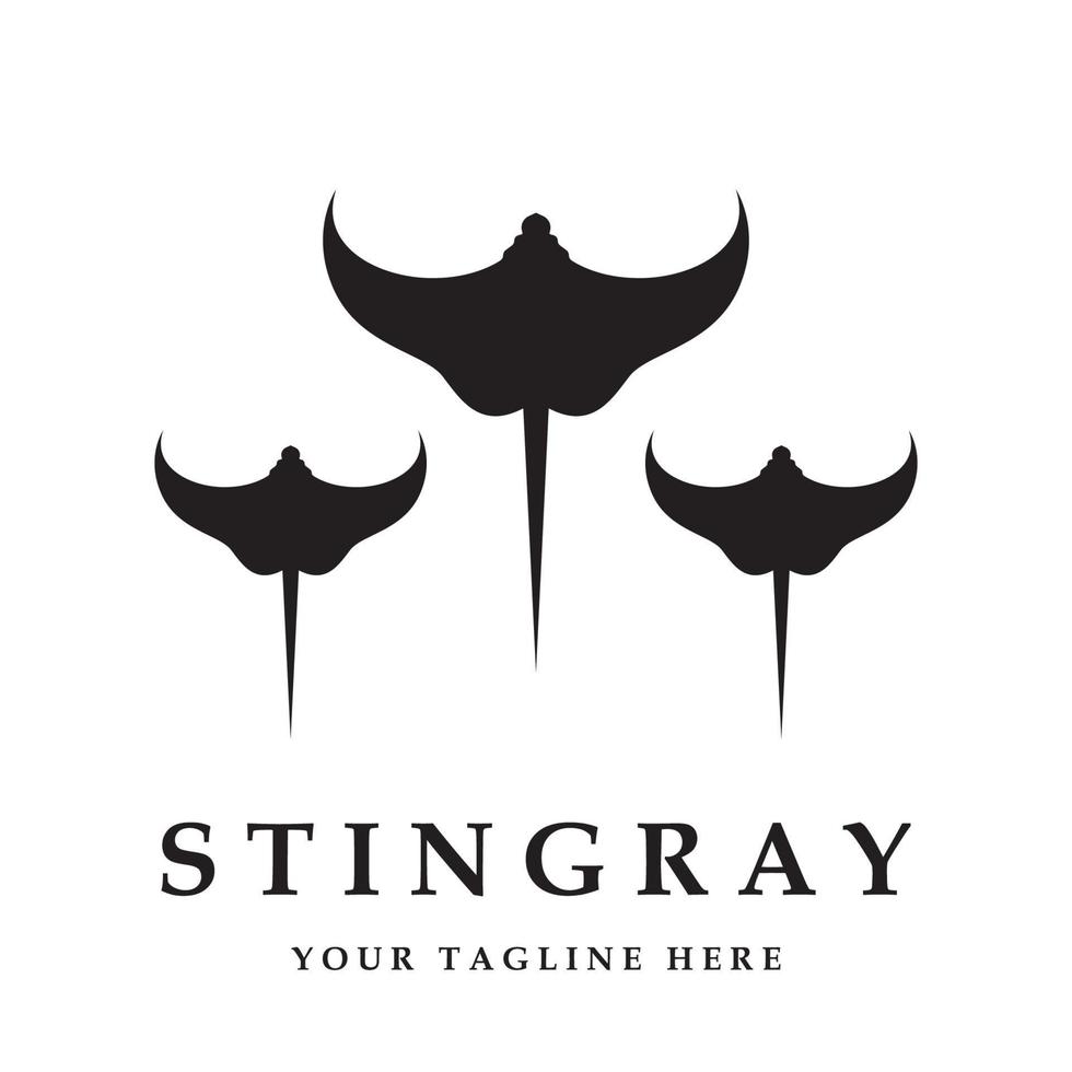 Stingray logo e vettore con slogan modello